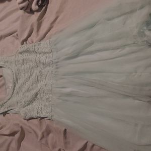 Teal prom dress